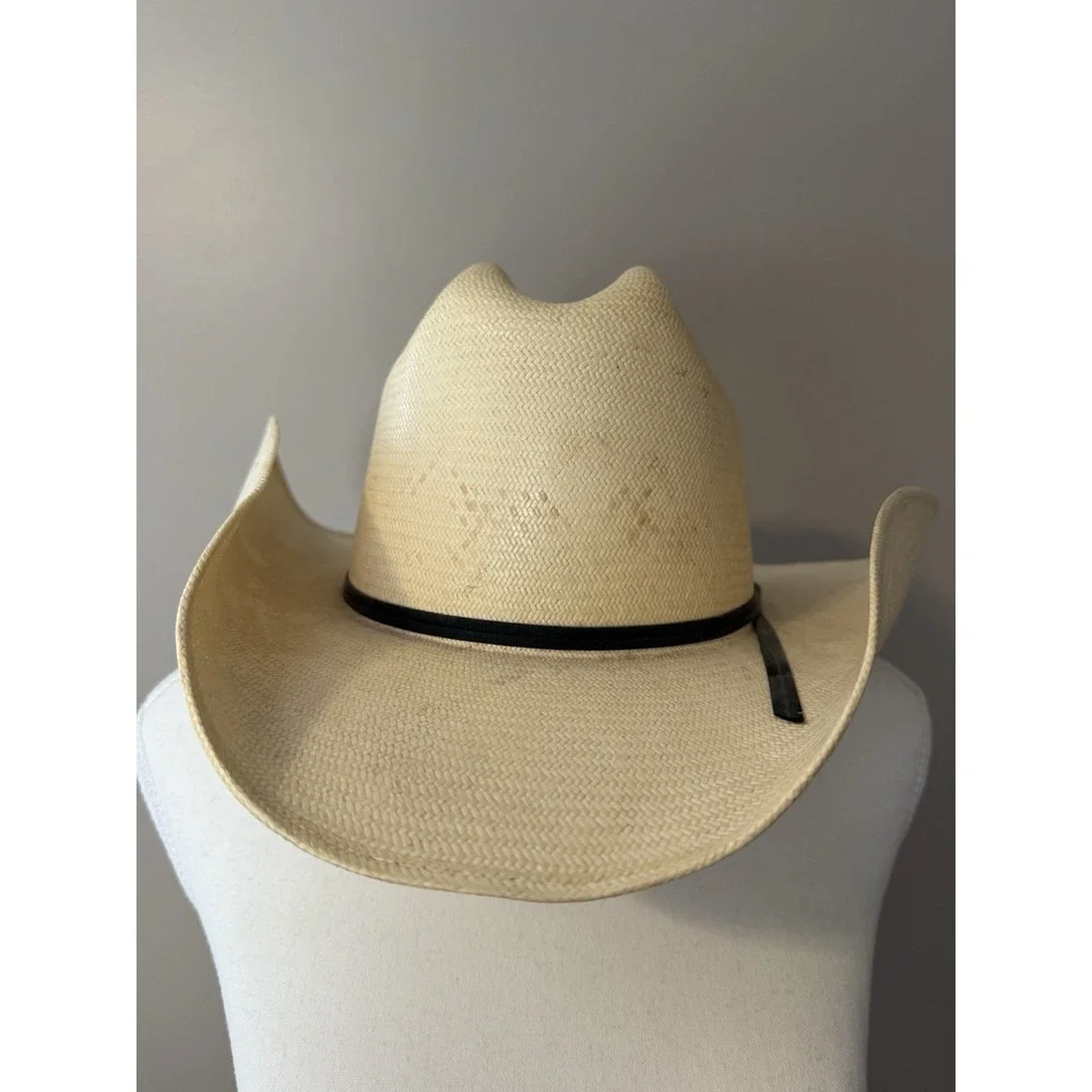 MHT 10X Master Hatter of Texas Western Cowboy Hat Straw Made in USA Size Large